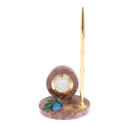 Часы с ручкой камень лемезит, малахит, лазурит — 