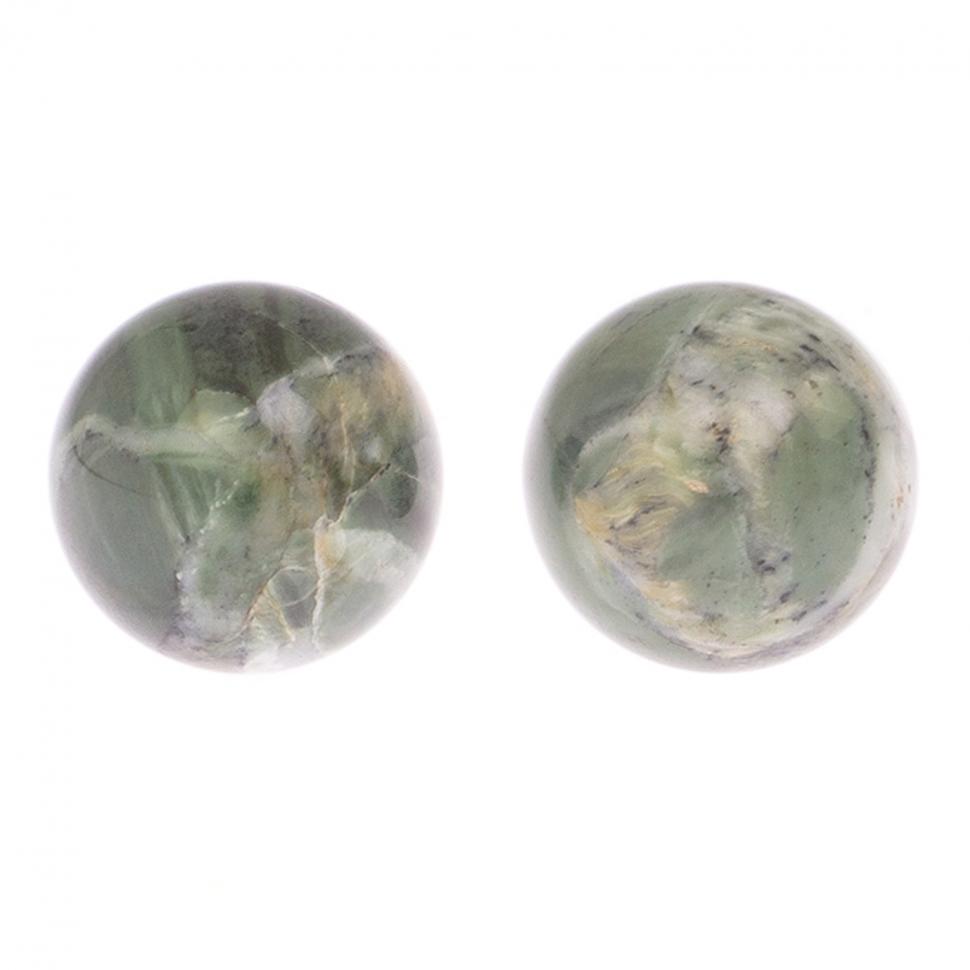 Шары для массажа 3,5 см 2 шт из офиокальцита фото 1 — 