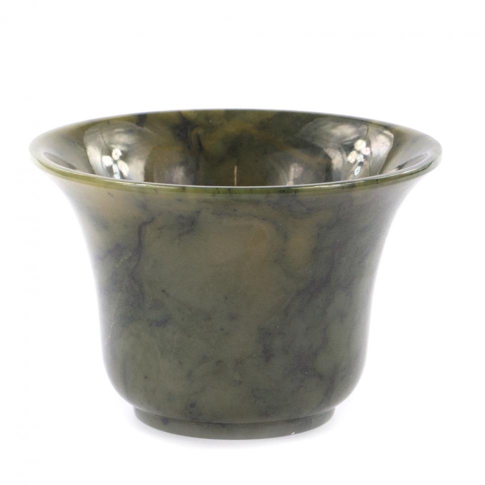 Пиала камень нефрит 11,5х11,5х7,5 см фото 1 — 