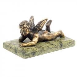 Статуэтка из бронзы и змеевика &quot;Ангелок&quot; — 