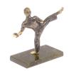 Статуэтка из бронзы "Каратист" камень змеевик фото 3 — 