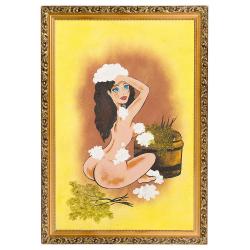 Картина &quot;Банька&quot; багет 46х66 см из каменной крошки — 