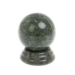 Шар 6 см на подставке из шабровского змеевика 6х6 см — 