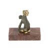 Статуэтка из бронзы на подставке из лемезита "Кошка" фото 1 — 