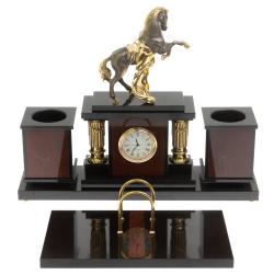 Настольный набор&quot; Конь с попоной&quot; из яшмы — 