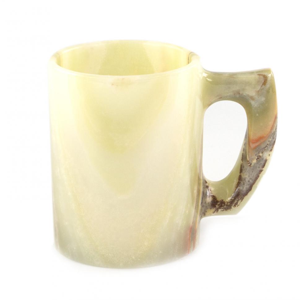 Сувенирная кружка из камня оникс "Для чая" 400 мл 11х7,5х9,5 см (4х4) фото 1 — 