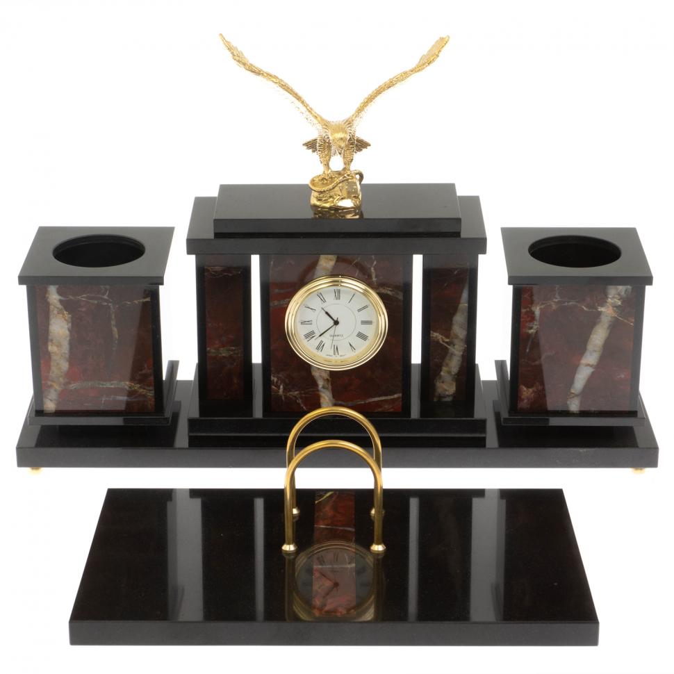 Настольный набор "Орел" из яшмы фото 1 — 