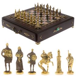 Подарочный шахматный ларец &quot;Русь&quot; камень креноид — 