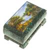 Шкатулка с иллюстрацией "Летний пейзаж" камень змеевик 17,5х9,5х7,5 см фото 1 — 