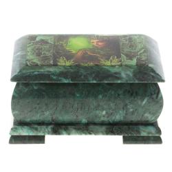 Шкатулка &quot;Хозяйка медной горы&quot; змеевик 20х12,5х10,3 см — 