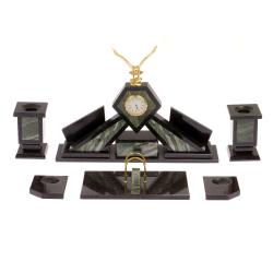 Настольный набор &quot;Орел&quot; камень офиокальцит — 