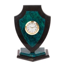 Часы из шабровского змеевика &quot;Щит&quot; большой — 