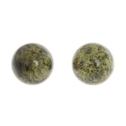 Шары для массажа 3 см 2 шт из светло-зеленого змеевика — 