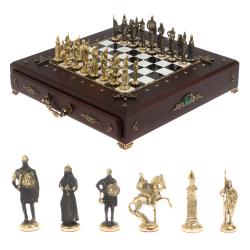 Подарочный шахматный ларец &quot;Русские&quot; фигуры из бронзы — 