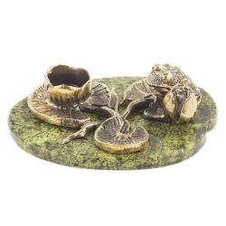 Подсвечник из бронзы и змеевика &quot;Царевна лягушка&quot; — 