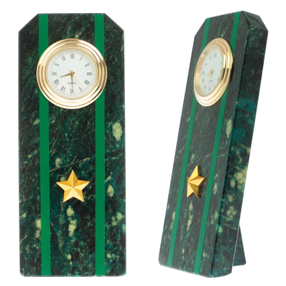 Часы-погон "Майор прокуратуры РФ" камень змеевик фото 1 — 