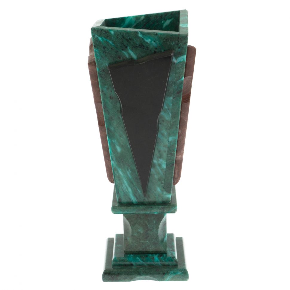 Подарочная ваза из змеевика  "Силуэт" 10х10х29 см фото 1 — 