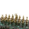 Шахматы "Римские" из бронзы и шабровского змеевика 44х44 см фото 4 — 
