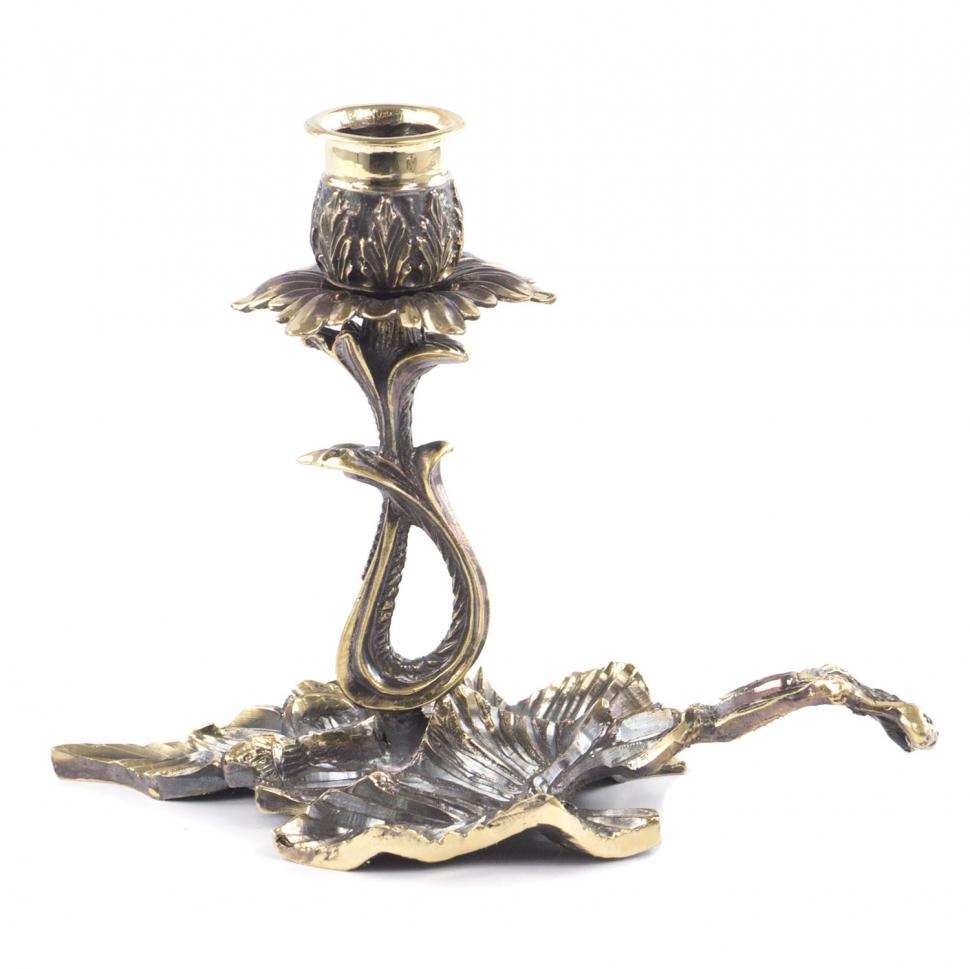 Подсвечник металлический из бронзы "Лоза" фото 1 — 