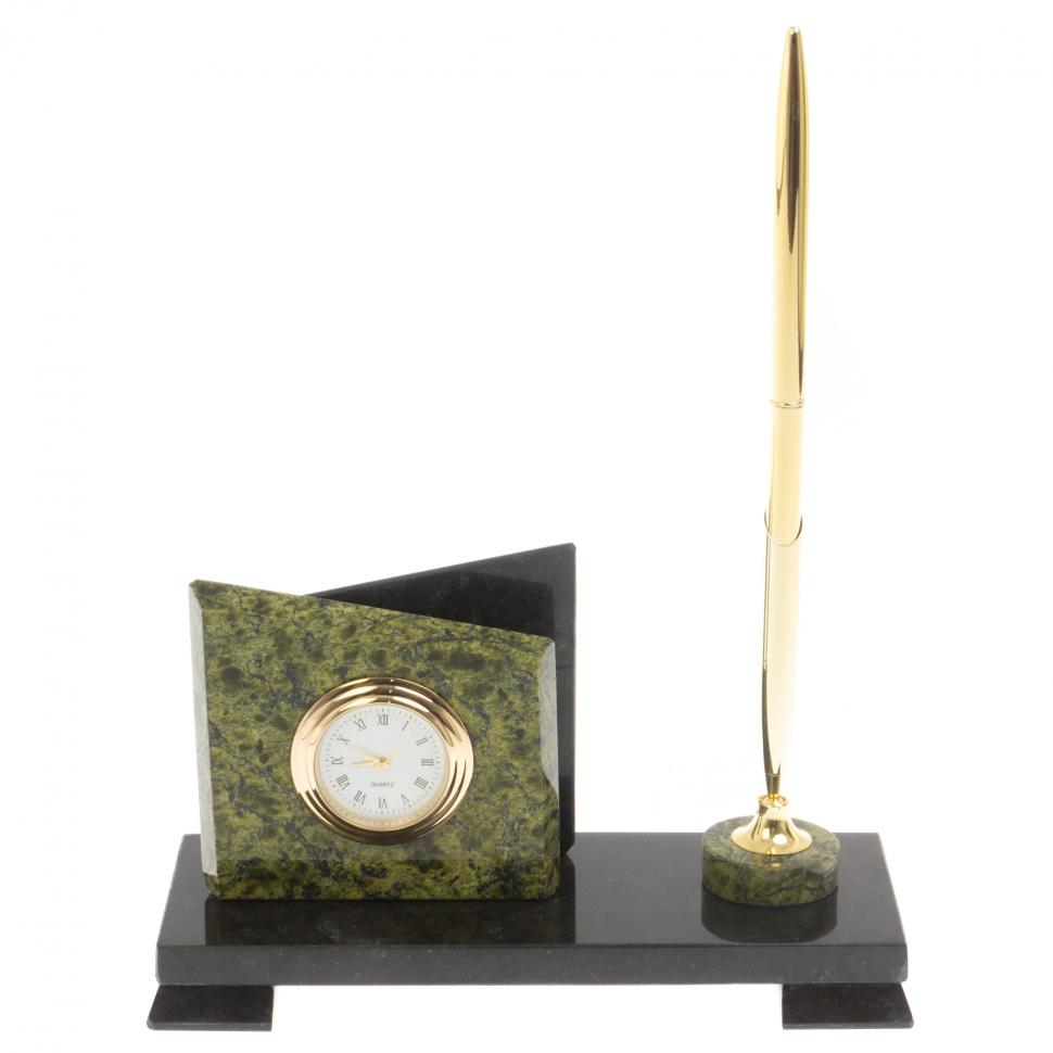 Настольный мини-набор из змеевика фото 1 — 