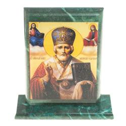 Икона &quot;Святые&quot; змеевик 15х5х15,5 см — 