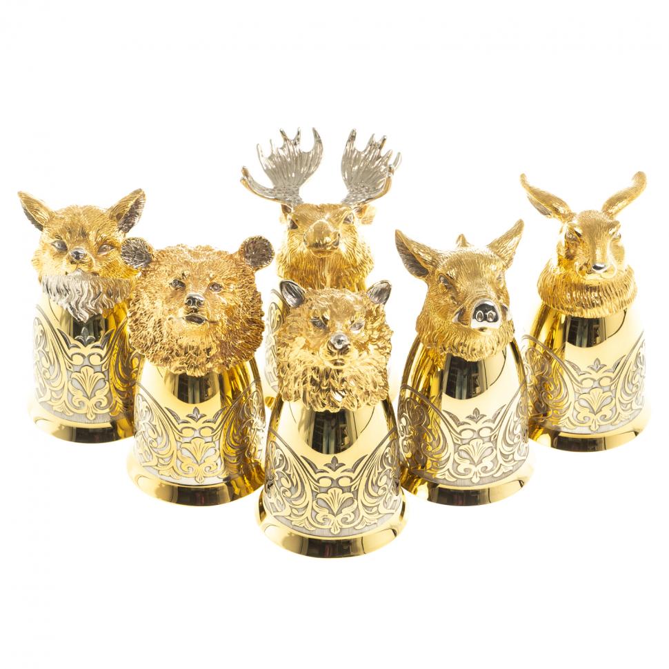 Стопки перевертыши "Лесные звери" набор 6 шт Златоуст фото 1 — 