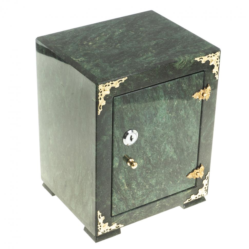 Сейф средний камень змеевик 18,5х16х24,5 см фото 1 — 