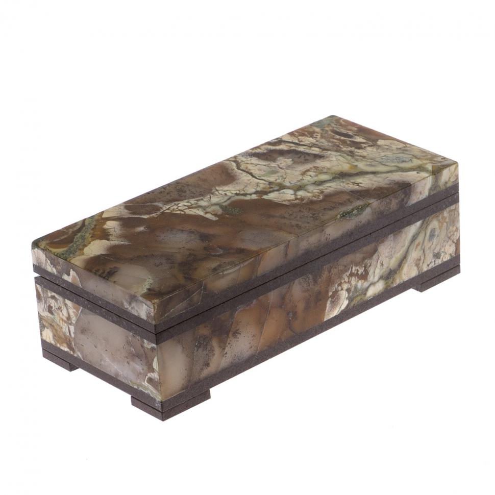 Шкатулка из агата 13х6х4 см фото 1 — 