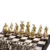 Шахматы "Средневековье" камень обсидиан оникс 42х42 см фото 3 — 
