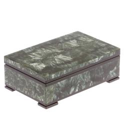 Шкатулка из камня серафинит 12х7,5х4 см — 