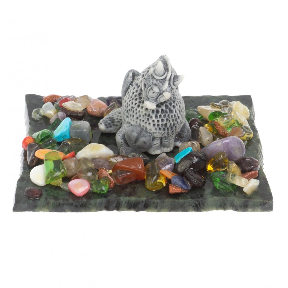 Сувенир "Влюбленный дракон" малый из мрамолита фото 1 — 