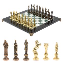 Шахматы подарочные &quot;Ренессанс&quot; доска 36х36 см мрамор / змеевик — 
