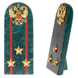 Сувенир погон &quot;Полковник МВД&quot; камень змеевик — 