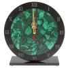 Настольные часы "Мозаика" из малахита и долерита 26х24х9 см фото 1 — 