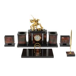 Настольный набор &quot;Георгий Победоносец&quot; из яшмы — 