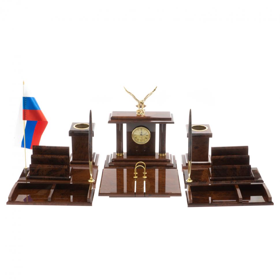 Письменный набор "Горный орел" камень обсидиан фото 1 — 