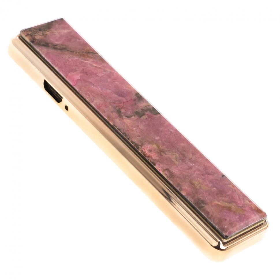 Электронная зажигалка камень родонит зарядка USB фото 1 — 