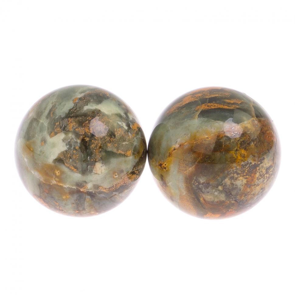 Шары для массажа 5 см 2 шт из офиокальцита фото 1 — 