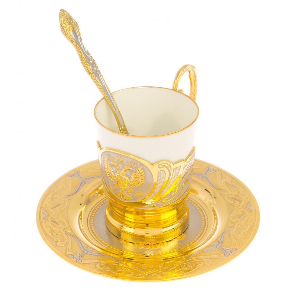 Кофейный набор "Герб РФ" 80 мл Златоуст фото 1 — 