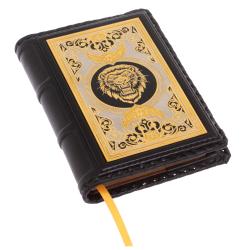 Ежедневник &quot;Лев&quot; А6 обложка из черной кожи кожи Златоуст — 