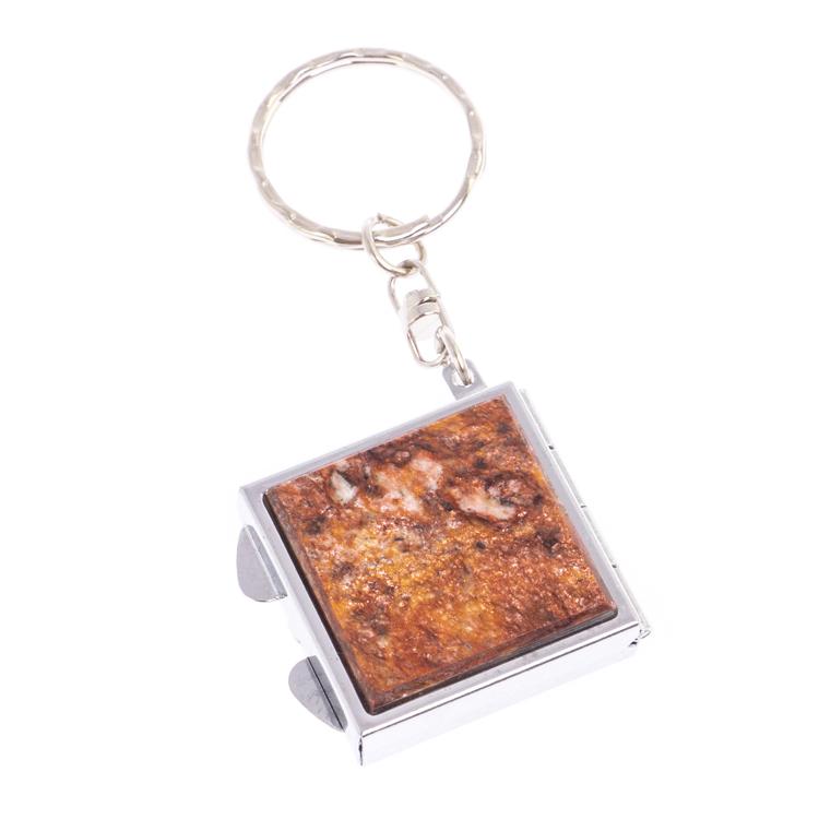 Складное зеркало брелок авантюрин квадратное фото 1 — 