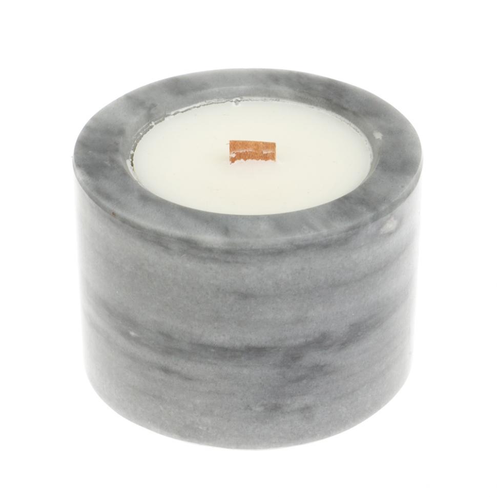 Свеча ароматическая из серого мрамора "Молекула эксцентрик" фото 1 — 