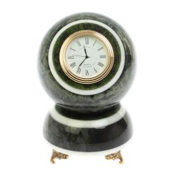 Часы шар &quot;Антистресс&quot; темный змеевик 11 см — 