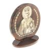 Икона настольная "Св. Николай Чудотворец" камень обсидиан 6х2,5х6,5 см фото 2 — 