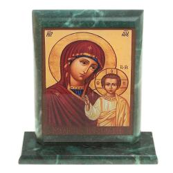 Икона &quot;Казанская БМ&quot; змеевик 15х5х15,5 см — 