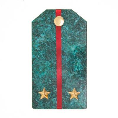 Сувенирный магнит "Погон Лейтенант ВС" камень змеевик фото 1 — 