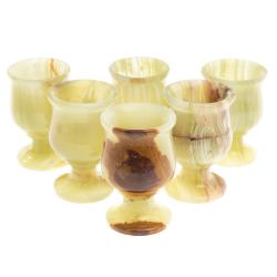 Набор рюмок из оникса 4х6 см 20 мл (1,5х2,5) 6 шт в коробке — 