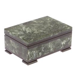 Шкатулка из камня серафинит 9х6х4 см — 