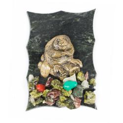 Магнит &quot;Бобер на бревне&quot; змеевик — 