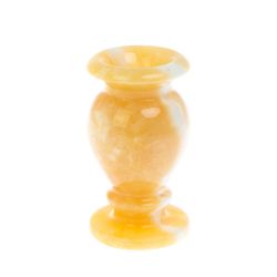 Ваза настольная для цветов камень оникс медовый 5,2х7,5 см (2х4) — 